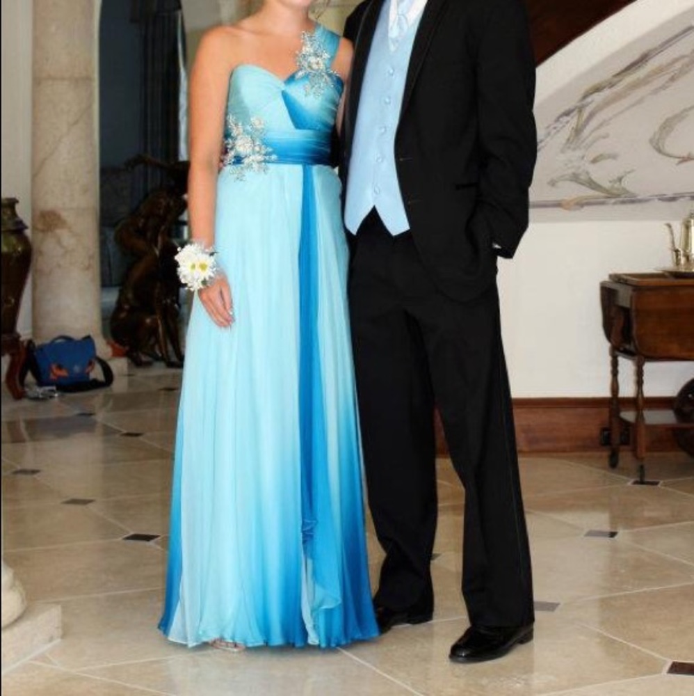 Evenings by Allure Blue gown